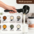 Coffee Scoop Fits Reusable K-Cups 2Tbsp, Food-Grade PCTG Funnel Scoop, Mess-Free & Precise Measuring for Coffee, Protein, Powder & Hot Cocoa (Black,1Pack)