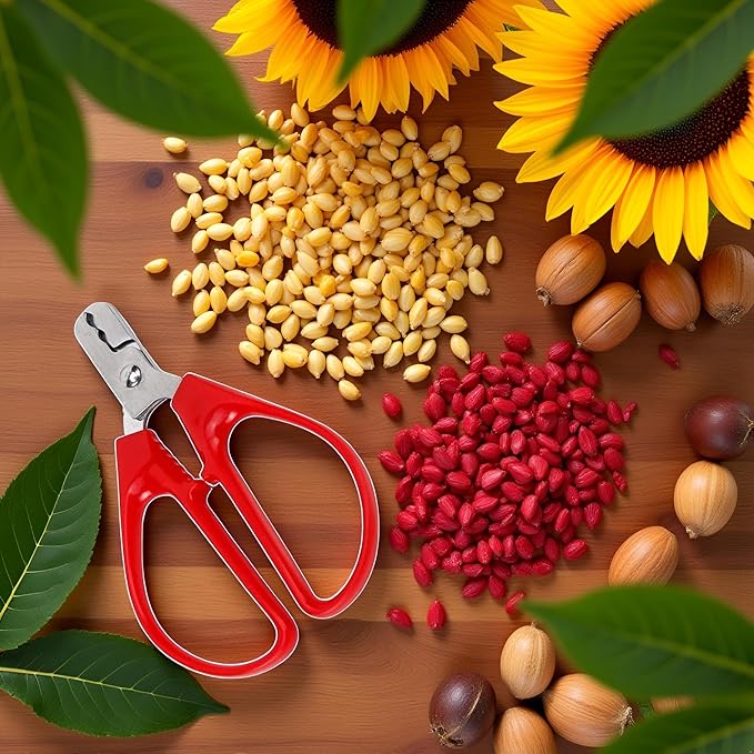Red Melon Seed Cracker Plier, Sunflower Seeds Plier Opener - Seed Cracker Sheller Opener Peeling Pliers for Melon Seeds, Small Nuts, Specialty Tools and Gadgets Kitchen Utensils and Gadgets