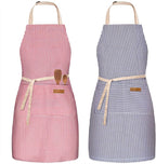 BeLuyi 2 Pack Adjustable Bib Apron with 2 Pockets Chef Cooking Kitchen Restaurant Aprons for Women Men
