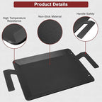 Carbon Steel Griddle - Professional Cookware Griddle Pan for Induction, Stove Top, Gas Grill, Cooktop, Electric and more, 17" x 10" NonStick Flat Top Griddle Plate Skillet, Indoor/Outdoor Use