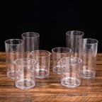 KX-WARE 14-ounce and 20-ounce Acrylic Glasses Plastic Tumbler, set of 8 Clear - Hammered Style, Dishwasher Safe, BPA Free