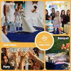 BRILLMAX 10 Pack Navy Blue Tablecloths for 6 Foot Rectangle Tables 60 x 102 Inch - 6ft Rectangular Bulk Linen Polyester Fabric Washable Cloth Cover for Wedding Reception Banquet Birthday Party