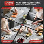 Titanium Cutting Board, 100% Pure Titanium Cutting Boards for Kitchen, Double Sided Non Toxic Cutting Board, Hygiene Durable Dishwasher Safe 10.5”×6.3”