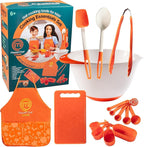 MasterChef Junior Cooking Essentials Set - 9 Pc. Kit Includes Recipes, Apron, Cutting Board, Mixing Bowl, Measure Cups, Spoons, Homemade Holiday Gifts