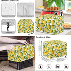Lemon Kitchen Appliance Cover Set Waffles Maker Oven Dust Food Processor Hood Lightweight Slow Cooker Dust Covers with Side Pockets 3PCS