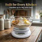 Digital Kitchen Scale – Food Scale for Cooking & Baking (5 kg/11 lb) – High-Precision Weight Scale in Grams Oz Lb – Stainless Platform with LCD Display & Tare Function – Batteries Included