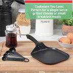 T-fal Specialty Nonstick Mini Griddle 6.5 Inch Cookware, Pots and Pans, Dishwasher Safe Black