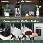 YUANHAO Commercial Coffee Maker 12-Cup with Dual Warmers, Pourover Stainless Steel Coffee Brewer Machine-120V, Compact Drip Coffee Maker for Office, Church, Break Room, Event Use