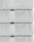 Chakir Turkish Linens | Hotel & Spa Quality 100% Cotton Luxury Turkish Towels | Soft & Absorbent (30x60 Inches Extra Large Bath Towels, Set of 4 - Silver)