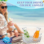 2 Sets Ice Buckets for Parties, 5.5l Clear Acrylic Ice Bucket with 2 Glass Carafe and Scoops for Champagne Beer Sparkling Wine Cocktails, Parties, Mimosa Bar Supplies