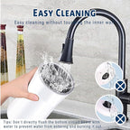 Huogary Milk Forther Simple Milk Frother and Steamer 2-in-1 Milk Steamer with Hot Milk Foam and Hot Milk for Latte, Macchiato, Cappuccinos, White （Medium）