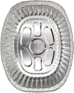 Disposable Oval Roasting Pan - Durable Turkey Roaster Pans Extra Large, Heavy-Duty Aluminum Foil, Deep, Oval Shape for Chicken, Meat, Brisket, Roasting, Baking, Recyclable (40)