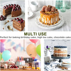 P&P CHEF 6 Inch Cake Pans Set, Round Baking Pan Stainless Steel Layer Birthday Wedding Cake Oven Pans, Non Toxic & Heavy Duty, Deep Side & Mirror Finish, Dishwasher Safe, (1Pc)