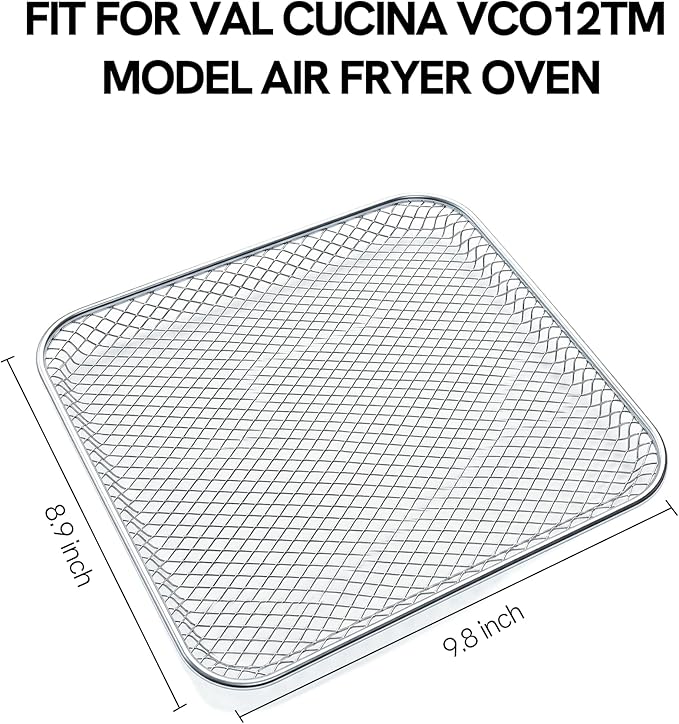 VAL CUCINA Air Fryer Basket Replacement Parts Compatible with VCO12TM Air Fryer Toaster Oven (Air Fry Basket)