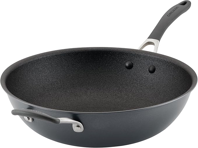 Circulon A1 Series with ScratchDefense Nonstick Induction Cookware Stir Fry Pan, Wok Pan, 13.25-Inch, Graphite
