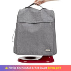 HOMEST Stand Mixer Dust Cover Compatible with KitchenAid 6/7/8 Quart Bowl Lift, Zipper Pocket for Various Kitchen Appliance Accessories, Grey (Patent Design)