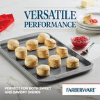 Farberware Nonstick Bakeware 3-Piece Cookie Pan Set, Gray