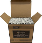 5,000 Count | Kingseal FSC Certified Paper Cocktail Drinking Straws, Stirrer, Unwrapped, BLACK, 5.75 Inch Length x 6mm Diameter, "Jumbo" Size, Biodegradable, Earth Friendly, Bulk Pack - 10 Boxes x 500
