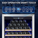 Large 200 Bottle Wine Fridge - 24 Inch Wine Cooler Refrigerator, Freestanding and Built-in Design, Upgraded Compressor Cooling, Intelligent Temperature Memory