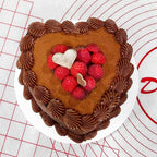Fat Daddio's PHT-63 Anodized Aluminum Heart Cake Pan, 6 x 3 Inch