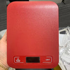 Digital Shipping Scale,Stainless Steel Panel, Accurate Portable Postal Scale for Packages, Small Business,Kitchen, Food, Handmade, Liquids, and Boutique (Red Battery(5kg/1g))