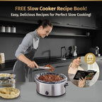 30 Pack Slow Cooker Liners – Large 13” x 21” BPA-Free Crock Pot Bags – Fits 3–10 Quart Round & Oval Cookers – Disposable Crock Pot Liners for Effortless Home Cooking & Fast Clean Up, Bonus Recipe Book