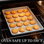 Cookie Sheets for Baking 18x13", Half Ceramic Baking Sheet, Non-Stick & Non-Toxic Ceramic Coating, 2.2mm Thick Aluminum Oven Trays for Cooking, PTFE & PFOA Free