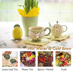 Cat Tea Infuser Set - Enhance Your Tea Experience with Premium Loose Leaf Tea Strainers and Balls, 2 PCS Gold-Plated Cute Cat Charm Pendant Tea Steeper, Stainless Steel Mesh Tea Diffuser