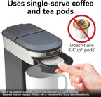 Hamilton Beach Commercial Deluxe 1-Cup Coffee Maker, Black/Stainless-Steel, 3-Minute Brew Time, Auto Shutoff, Coffee Pod Brewer, cUL Certified, HDC200S-CA