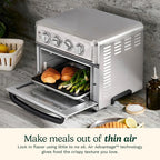 Cuisinart Air Fryer Toaster Oven with Grill, 1800W 8-1 Air Fryer Oven with Bake, Convection Bake, Grill, Broil and Warm Options, Large Capacity, 60-Minute Timer, TOA-70W, White
