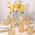 abrwyy Amber Glassware set of 4 Vintage Drinking Glasses, 12oz Amber Heavy Duty Glass Cups, Old Fashioned Glass, Highball Glasses Set for Party Wedding Home Office Glassesware Gift