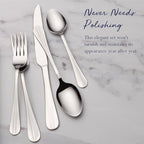 Pfaltzgraff Everyday Simplicity 53-Piece Stainless Steel Flatware Set, Service for 8