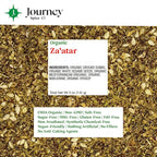 Gourmet Organic Za’atar Spice Blend Gift Set by Journey Spice Co. | Sumac, Sesame Seeds, Oregano, Marjoram, Hyssop | Salt-Free | Non-GMO | 5 oz. (total) | Resealable/Reusable Cap