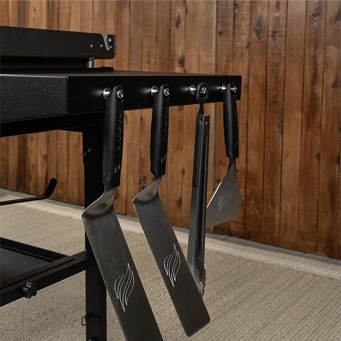 Blackstone 1554 36” Omnivore Griddle with Folding Side Shelves, Powder Coated Steel, Black