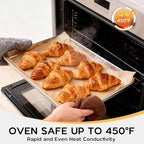 Onader 9 x 13 Inch Baking Sheet, Stainless Steel Quarter Sheet Pan for Baking & Roasting, Metal Cookie Toaster Oven Pan Tray, Heavy Duty & Dishwasher Safe, 1-Pack (Actual Size: 12.5" x 9.7")