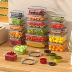 44 PCS Food Storage Containers with Lids Airtight (22 Containers & 22 Lids), Leak proof Meal Prep Container Set for Kitchen Storage, BPA-free, PVC-free Plastic, Microwave/Dishwasher Safe, Labels & Pen