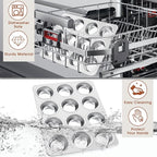 P&P CHEF Muffin Pan Cupcake Baking Pan Set, Stainless Steel Muffin Tin Tray for Mini Cake Tart Quiche, Oven & Dishwasher Safe, Non-toxic & Heavy-duty, (12 Cup, 1Pc)