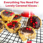 Baketivity Caramel Kisses Kids Baking Kit - Baking Set for Girls and Boys Ages 4-12 - Kids Cooking Kit with Premeasured Ingredients, Instructions, Video, STEM Activities
