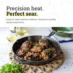 Lodge Seasoned Cast Iron Skillet - PFAS-Free, Non-Toxic Cookware - Use with an Oven, Stove, Grill, or Campfire - Naturally Non-Stick & Oven Safe - 12 Inches