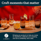Libbey Drinking Glasses Polaris Tumbler and Rocks Set of 16, Clear, Sturdy Drinkware Glasses Set, Kitchen Glassware for Cocktails, Soda, and More