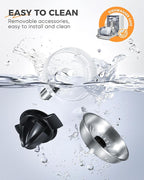 Electric Orange Juicer, Citrus Juicer Squeezer with 2 Interchangeable Cones, 160W Electric Juicer Machine with Stainless Steel Body & Transparent Juice Collector for Lime Grapefruit Lemon