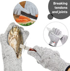 Oyster Shucking Knife Set of 2 with Cut Resistant Glove, Stainless Steel Oyster Opener Tool, Wood Handle Shellfish Shucker for Oysters Clams Scallops Mussels Seafood Tools
