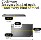Lodge Double Play Reversible Cast Iron Grill/Griddle - Dual-Sided with Double Burner Configuration for Eggs, Pancakes, Burgers & More - Seasoned, Non-Toxic Cookware - Heavy-Duty Grill Pan - Black