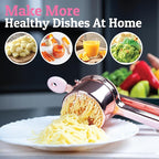 PriorityChef Large 15oz Potato Ricer, Heavy Duty Stainless Steel Potato Masher and Ricer Kitchen Tool, Press and Mash Kitchen Gadget For Perfect Mashed Potatoes - Everytime, Rose Gold and Pink