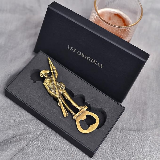 Beer Bottle Opener Soldier，Cool Bottle Opener for Bar Tool, Soda and Beer Cap Remover, Cool & Fun Gadget