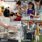 CURTA 7" Round Aluminum Foil Pans with Clear Lids | Heavy Duty | Great for Broiling, Baking, Storage, Roasting, Takeout, Air Fryer | 120 Pack