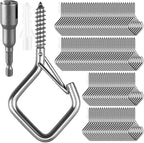 100 Pcs 304 Stainless Steel Eye Screw Hooks for Hanging Heavy Duty.Windproof Ceiling Hooks for Hanging Plants,Cup,Wind Chime,Bird Feeders,Christmas String Lights at Indoor&Outdoor 2.2 Inch
