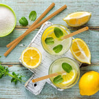 600pcs Compostable Biodegradable Sugarcane Straws Disposable 8 Inch Plasticless Sturdy Smoothie Straws Not Foggy Compatible with All Lid Types