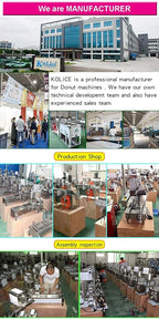 Kolice Commercial Mini Donuts Making Machine Frying Donuts Makchine - 4-Rows Production, 5.5L Hoppers, 1,800 Pcs Per Hour, Auto Counting, Timer and Temperature Control