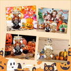 ANOTION Personalized Halloween Cups Glass-Boo Basket Stuffers- Ghost Decorations Glass Cups Tumbler 18OZ -Halloween Gifts for Friend Son Daughter